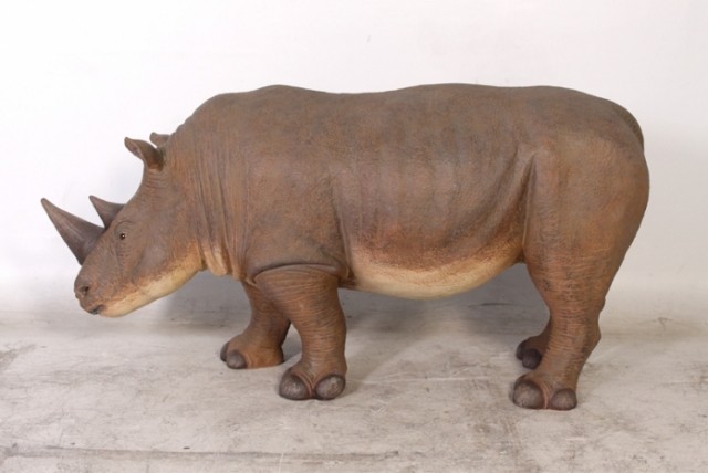 코뿔소 동물모형 조형물 장식인형