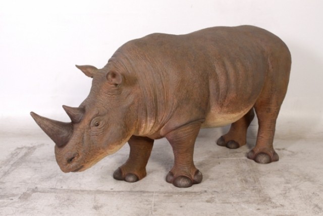 코뿔소 동물모형 조형물 장식인형