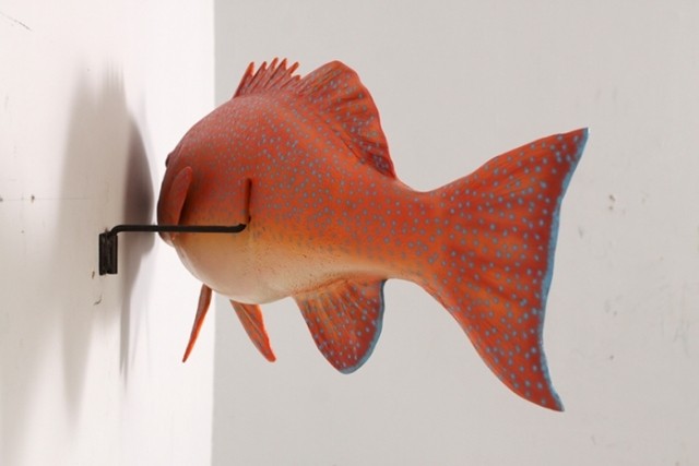 산호 숭어 무늬바리 물고기 모형 피규어 조형물