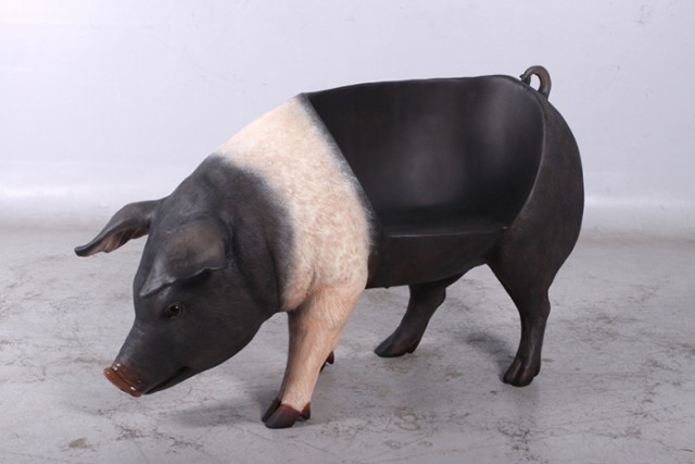 돼지 조형물 벤치 의자 장식인형 피규어 포토존128cm