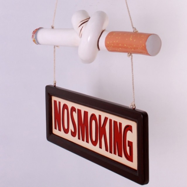 노 스모킹 금연 담배 표지판 사인 양면 천장 벽 인테리어소품