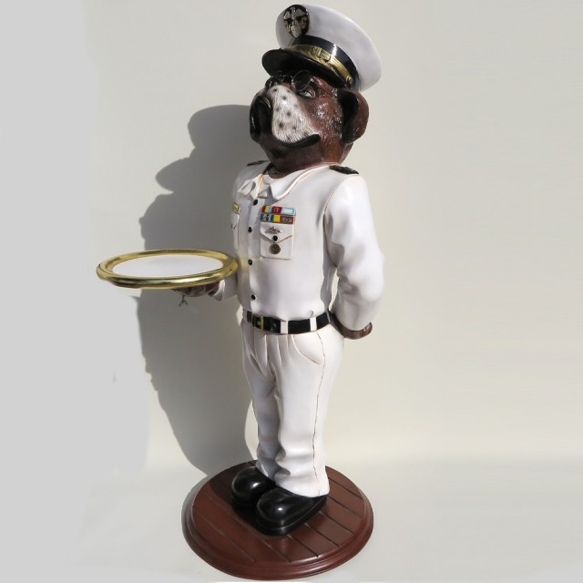 해군 제독 불독 강아지 카페 인테리어소품 장식인형 조형물