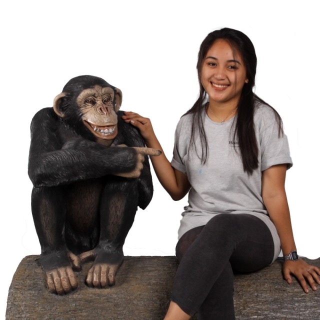 침팬지 원숭이 동물모형 포토존 조형물