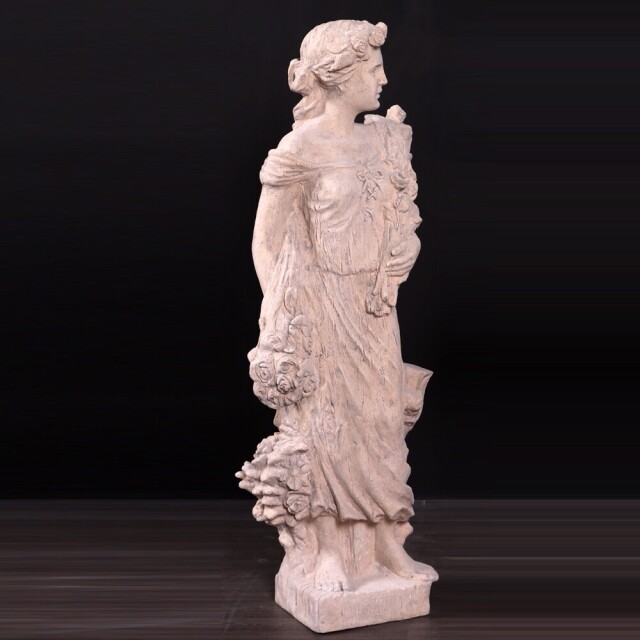봄의여신 유럽 조각상 로만스톤 피니쉬 앤틱 클래식 인테리어소품 장식인형
